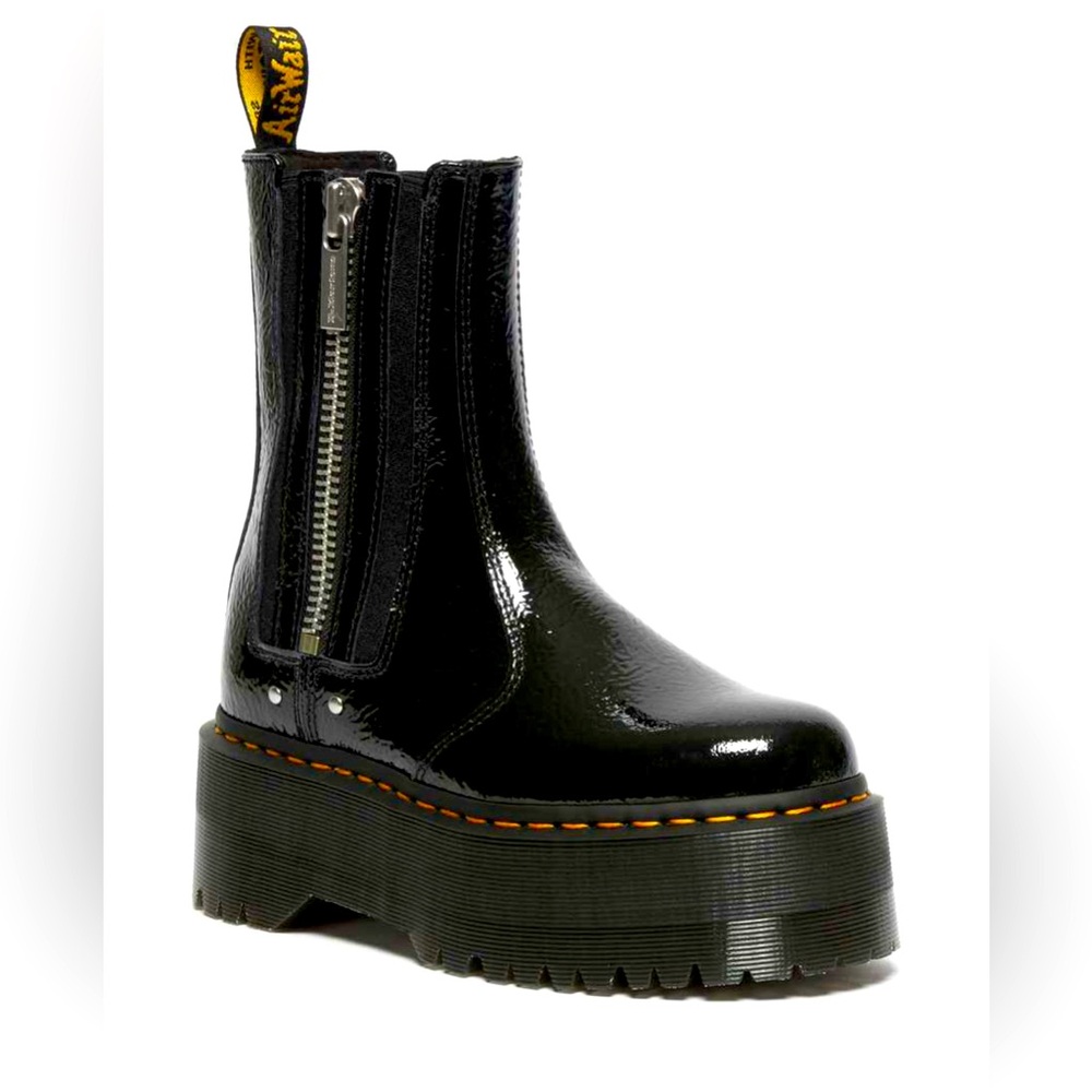 Dr. Martens Black Platform Combat Boots